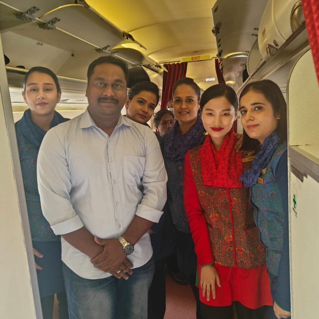 Zenplus Fleet Employee Mr. Praveen Kumar with Flight Attendants